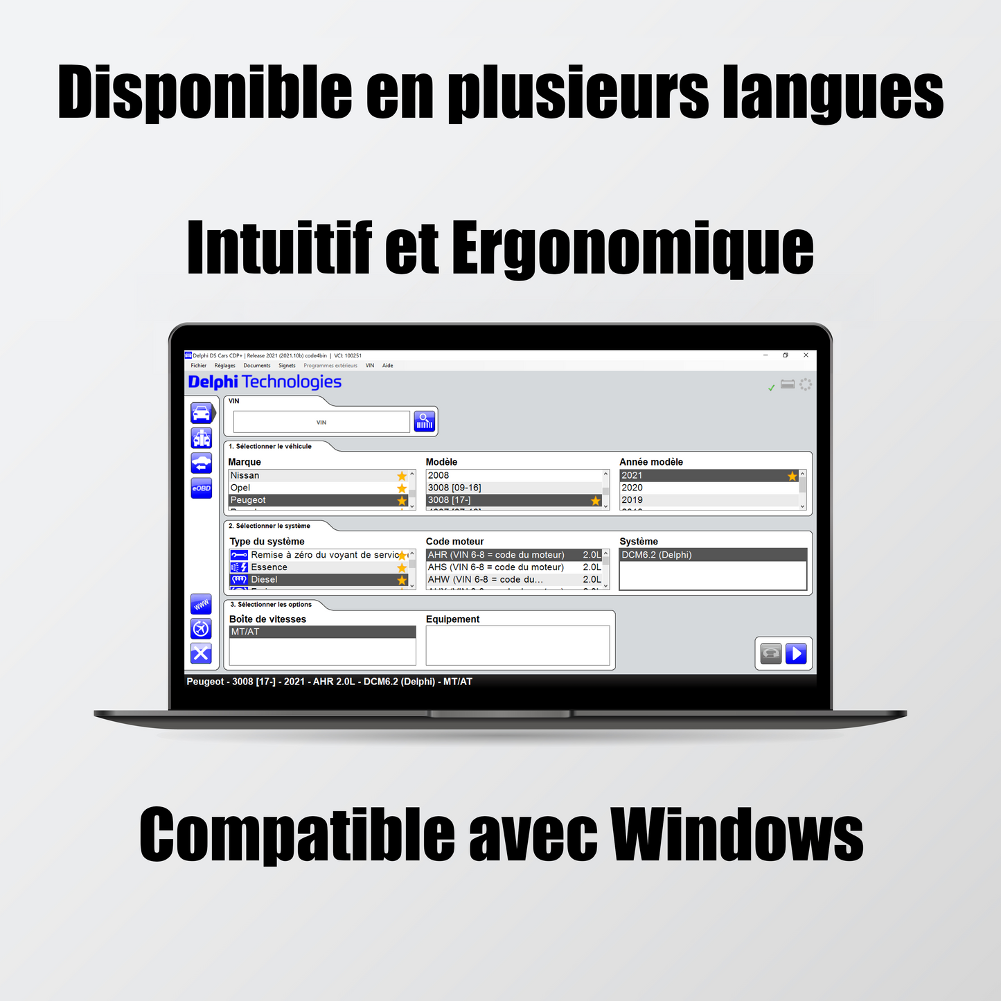 Logiciel Delphi DS 2021 CARS / TRUCKS